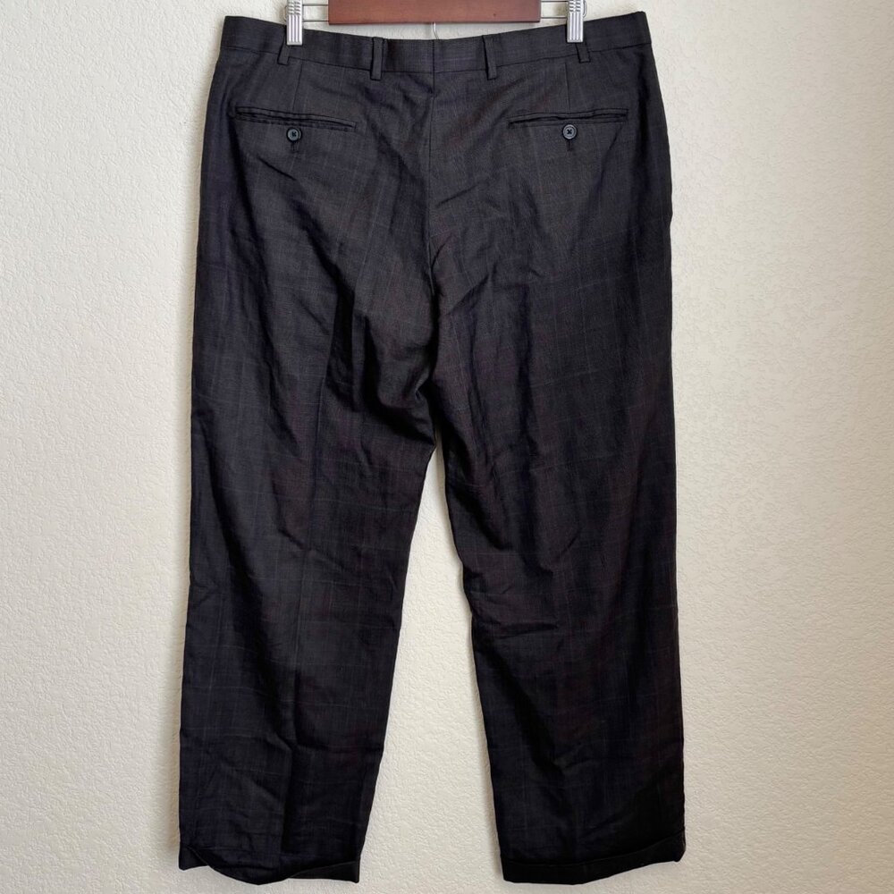 Brooks Brothers 346 Madison Fit Mens Dress Pants W38 L31 Gray Wool Blend - Picture 8 of 11